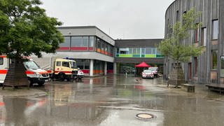 Hochwasser im Meckenbeurer Ortsteil Kehlen (Bodenseekreis)