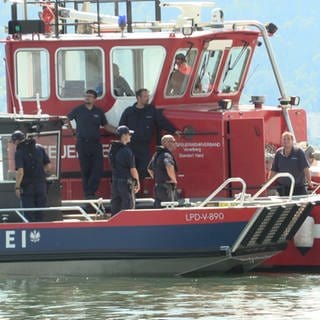 Die Wasserspolizei Vorarlberg im Einsatz auf dem Bodensee.