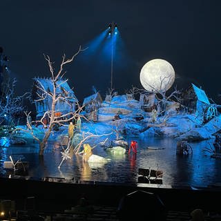 Szene in der Oper "Der Freischütz" bei den Bregenzer Festspielen 2024