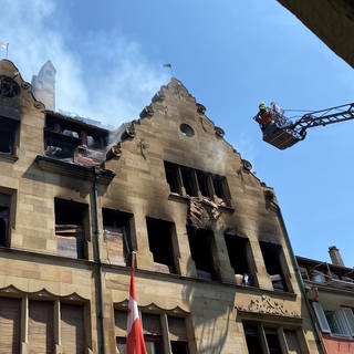 Brand in der Zollernstraße der Altstadt von Konstanz