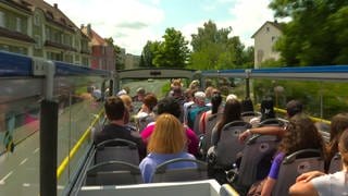 Vielleicht kleinste Stadtrundfahrt der Welt in Wangen im Allgäu
