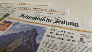 Eine gedruckte Ausgabe der Schwäbischen Zeitung