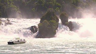 Seismische Messungen zur sicherheit am Felsen im Rheinfall bei Schaffhausen 