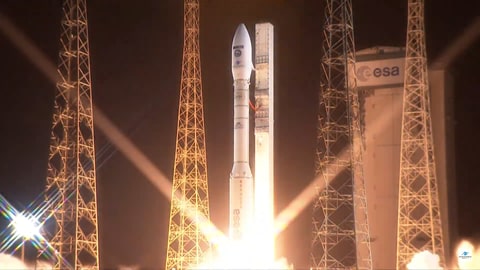 Die Vega-Rakete mit Sentinel-2C an Bord startet in der Nacht auf den 5. September 2024.