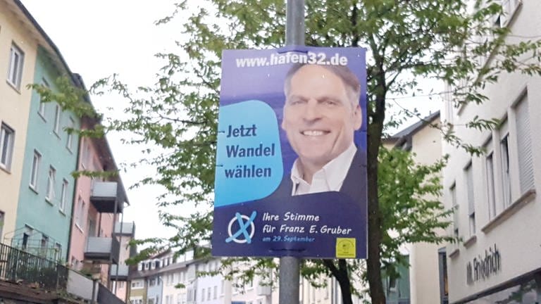 Wahlplakat zur Oberbürgermeisterwahl in Friedrichshafen 2024