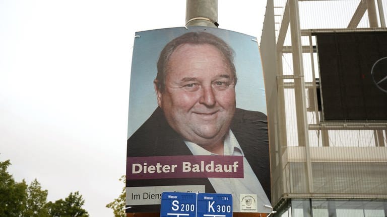 Wahlplakat für die Oberbürgermeisterwahl in Friedrichshafen