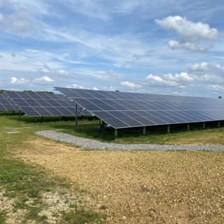 Der Solarpark der EnBW in Rot an der Rot.