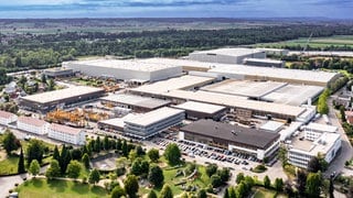 Das Werk der Liebherr-Hydraulikbagger GmbH in Kirchdorf an der Iller.