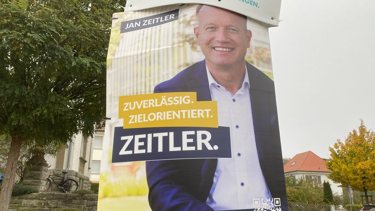 Wahlplakat von Jan Zeitler, Kandidat für die OB-Wahl in Überlingen