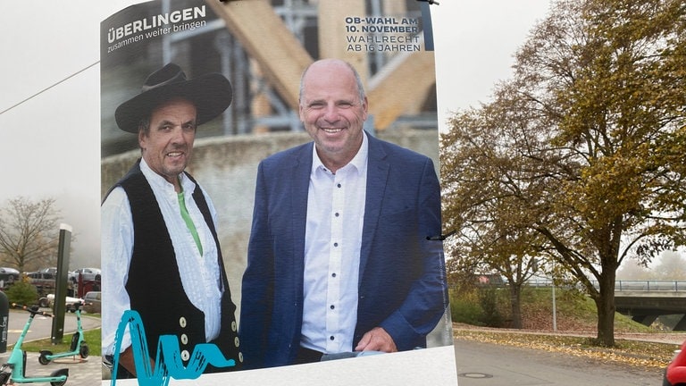 Wahlplakat von Martin Hahn, Kandidat für die OB-Wahl in Überlingen