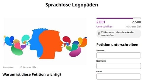 Bis vergangenen Freitag hatten über 2.000 Menschen die Petition der Studierenden der Schule für Logopädie unterschrieben.