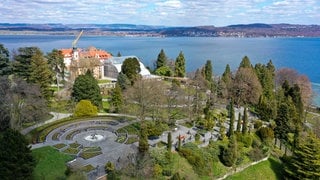 Die Insel Mainau von Oben. Beim zweiten Mainauer Klimadialog geht es um die Chancen der Seethermie.