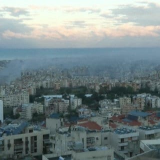 Blick über die libanesische Hauptstadt Beirut Libanon 