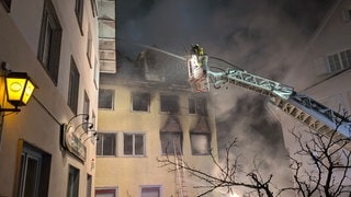 Großeinsatz in der Silvesternacht in Meßkirch (Kreis Sigmaringen).