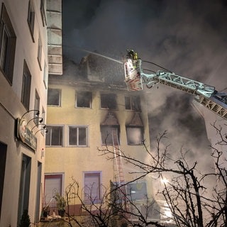 Großeinsatz in der Silvesternacht in Meßkirch (Kreis Sigmaringen).