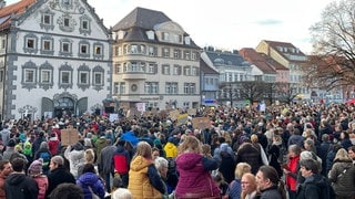 Demonstration gegen Rechtsextremismus in Ravensburg.