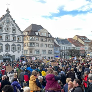 Demonstration gegen Rechtsextremismus in Ravensburg.