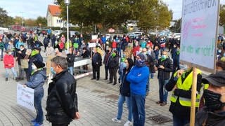 Demonstration gegen Netzbooster in Kupferzell