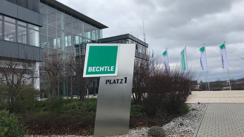 Die Firmenzentrale des IT-Dienstleisters Bechtle in Neckarsulm