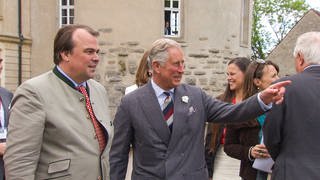 Prinz Charles zu Besuch bei Fürst Philipp zu Hohenlohe-Langenburg