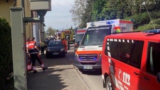 Feuerwehrleute zufällig am Brandort in Heilbronn-Kirchhausen