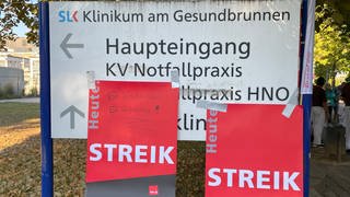 Streik am SLK Klinikum am Gesundbrunnen in Heilbronn