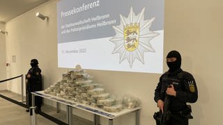 Crystal-Meth-Fund in Heilbronn. Pressekonferenz.