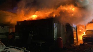 Feuer in Autowerkstatt in Heilbronn-Böckingen