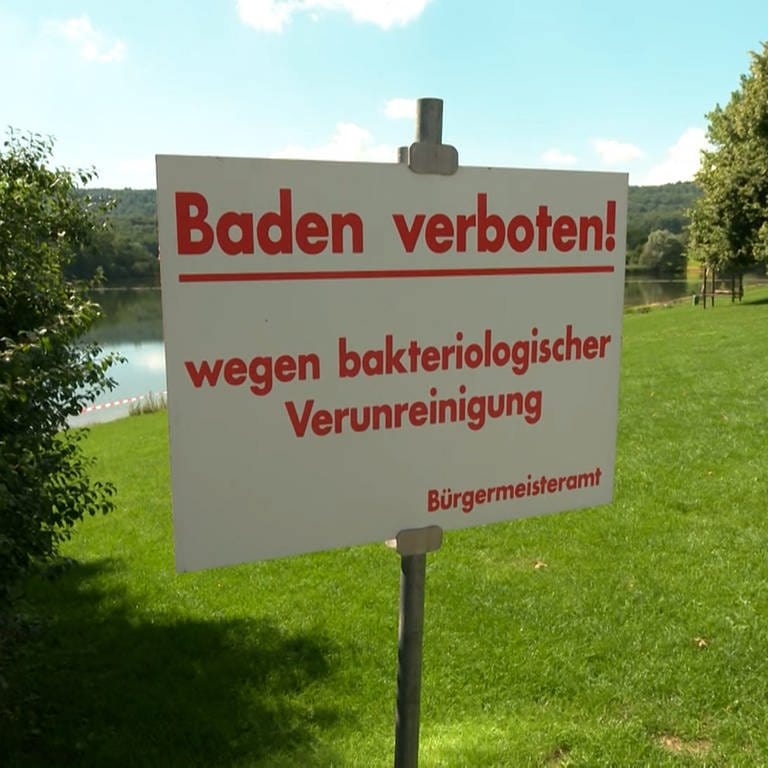 Schild Baden verboten Ehmetsklinge Zaberfeld