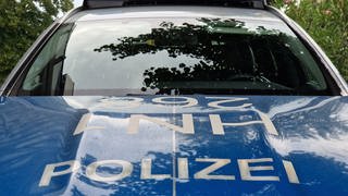 Polizeiauto der Heilbronner Polizei. Front.