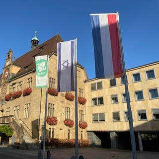 Heilbronn Marktplatz Israel Flagge