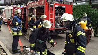 Feuerwehr Heilbronn bei einer Übung - Symbolbild