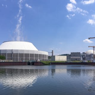 Das Kernkraftwerk Neckarwestheim im Kreis Heilbronn