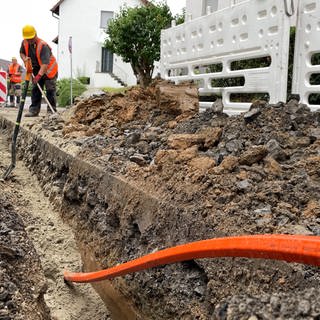 Baustelle: Glasfaserausbau