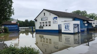 Hochwasser am Montagmorgen in Lauda