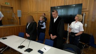Die Angeklagte bei Prozess am Heilbronner Landgericht