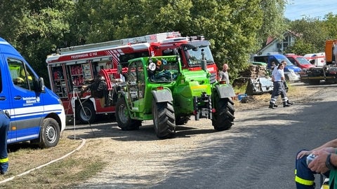 Nach dem Scheunenbrand in Forchtenberg