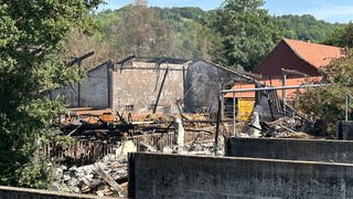 Nach dem Scheunenbrand in Forchtenberg