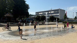 Wasserfontänen in Tauberbischofsheim