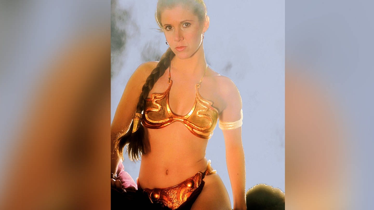 Den Bikini trug einst Carrie Fisher in ihrer Rolle als Prinzessin Leia in Star Wars.