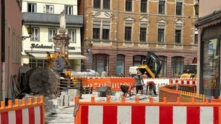 Bad Mergentheim Gänsmarkt Klimamaßnahmen Baustelle