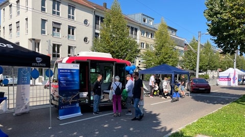 Die Hochschule Heilbronn hat auf der Allee verschiedene Studiengänge und Projekte aus den Fakultäten vorgestellt.