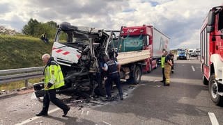 Lkw-Unfall auf der A6 bei Untereisesheim