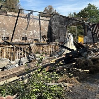 Nach dem Scheunenbrand in Forchtenberg