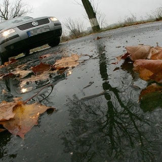 Viele Unfälle im Herbst auf nassen Straßen. Die Polizei gibt Tipps