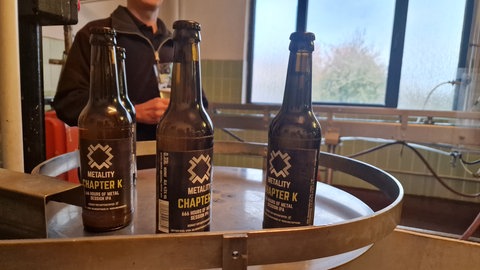 So wird das Heavy-Metal-Bier aus Bad Rappenau (Kreis Heilbronn) dann im Verkauf aussehen - natürlich mit dem Metality Logo.