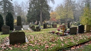 Gräber auf einem Friedhof in Heilbronn