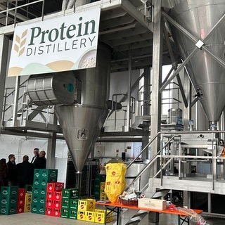 In dieser Heilbronner Produktionshalle soll künftig veganes Proteinpulver aus Bierhefe hergestellt werden.