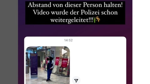 Auf Instagram wurde das Video des Messer-Angriffs in der Heilbronner Stadtgalerie gepostet (Screenshot)