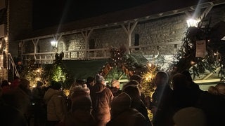 Verkaufsstände auf dem Forchtenberger Weihnachtsmarkt